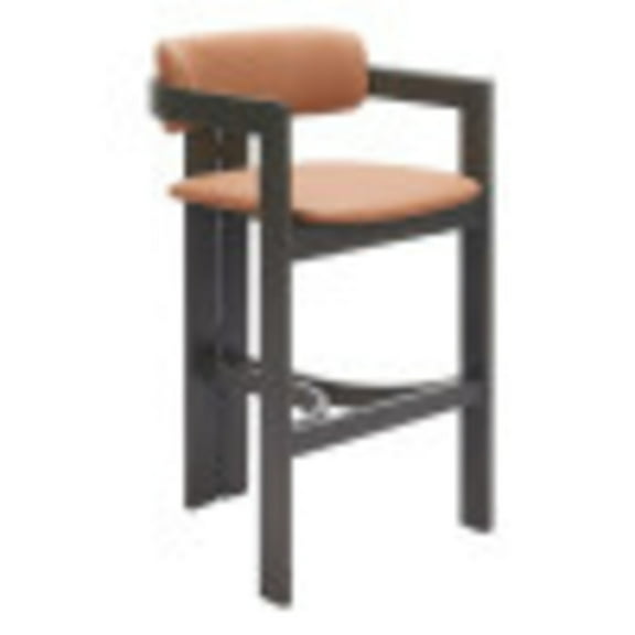 Shaili Barstool Brown Barstool, Modern Style, Plush and durable faux leather fabric, Fir Wood, Indoor Bar