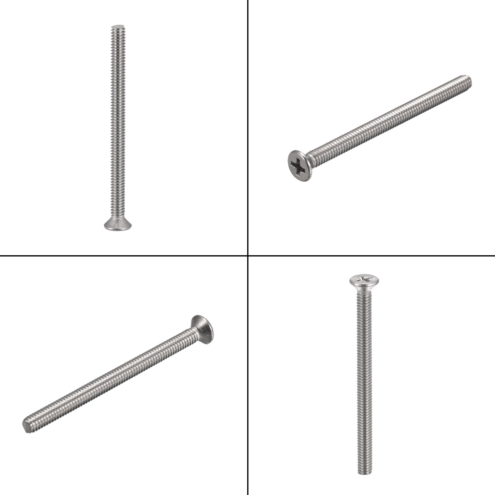 Unique Bargains Flat Head Machine Screw Phillips 304 Stainless Steel Bolts 8#-32x2-1/4"