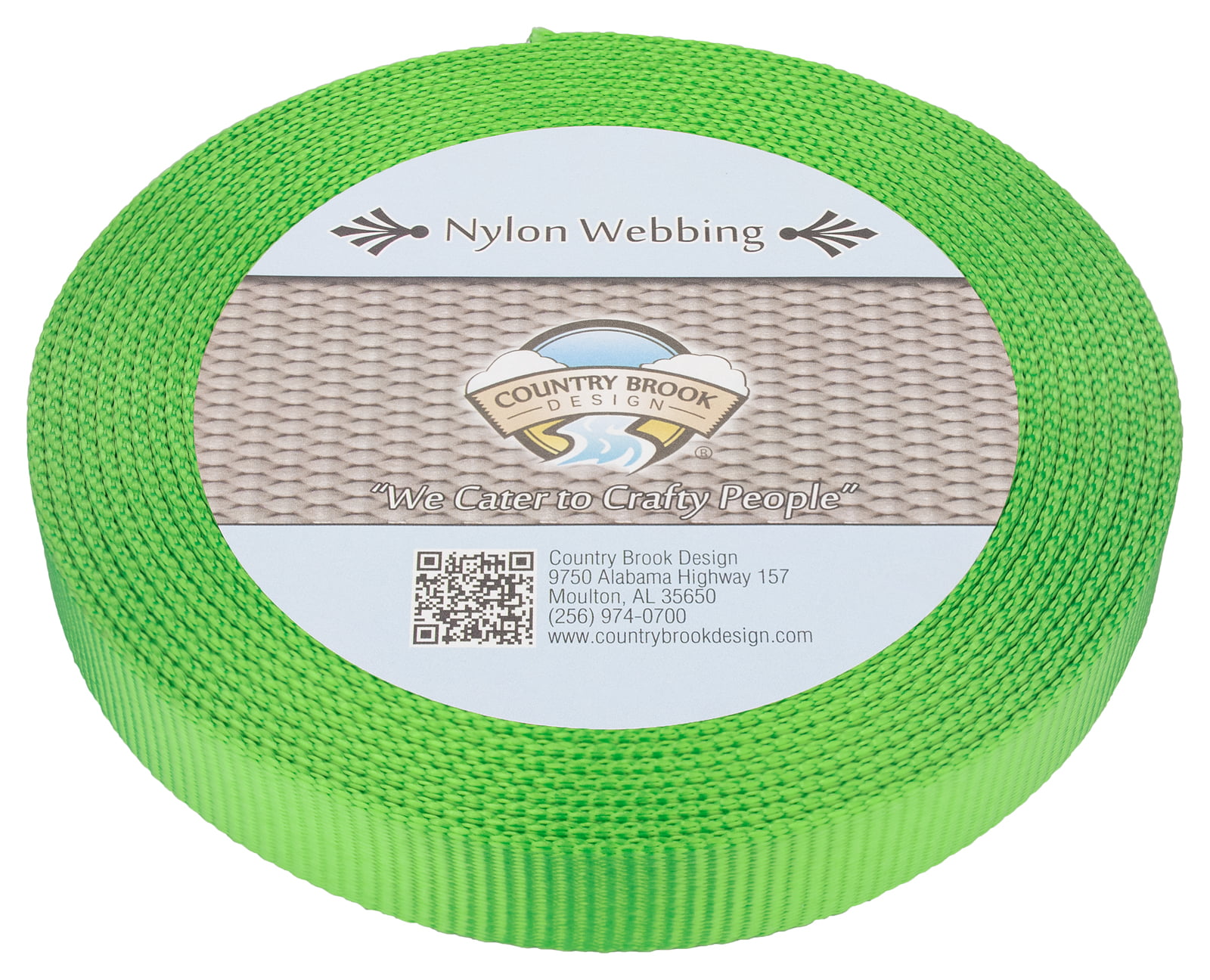 Country Brook Design® 1 Inch Olive Drab Green Tubular Nylon Webbing 50 Yards 