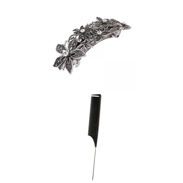 Hair Comb Fine Portable Comb Brush for Salon Dyeing Brush Pin Tail with Hair Clip Zulema Peine para el cabello frustrado