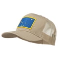 thumbnail image 2 of Alaska State Flag Patched Mesh Cap - Khaki OSFM, 2 of 5