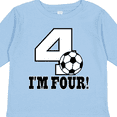 thumbnail image 4 of Inktastic 4th Birthday Soccer 4 Year Old Boys or Girls Long Sleeve Toddler T-Shirt, 4 of 5