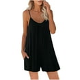 thumbnail image 2 of jsaierl Womens Jumpsuits and Rompers Loosefitting, Women's Casual Jumpsuit Summer Sleeveless Jumpsuit Loose Shorts Jumpsuit Belt Pocket, 2 of 9