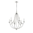 thumbnail image 4 of 12106-PN Millennium Lighting Eisley - 6 Light Chandelier-31.63 Inch Tall and 28.5 Inch Wide-Polished Nickel Finish, 4 of 6