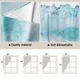 thumbnail image 5 of Blue Summer Beach Swag Curtains for Kitchen/Bedroom/Living Room, Coastal Starfish Shell Nautical Ocean Scalloped Curtains 63 Inch Long, Window Swag Topper Curtains Valances 2 Panels Set 36"x63", 5 of 8