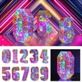 thumbnail image 1 of 100 LED Luminous Alphabet Number Decor, Customizable Color Lights, Battery Operated, Romantic Wedding Birthday Party Decor, Home Office Holiday Lighting, Remote Control, Shining Letters Numbers, 1 of 9