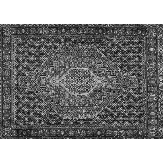 Ahgly Company Indoor Rectangle Persian Gray Traditional Area Rugs, 6' x 9'