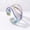 Color Pearl White, variant on 1pc Exquisite White/Dark Blue/Green/Steel White Enamel Creative Ring - Stainless Steel Irregular Opening Adjustable Ring - For Men - Fashionable & Unique - Perfect Gift for Him