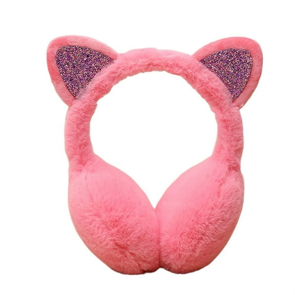 Lovely Cats Ear Plush Ear Muffs for Teens Girl Comfortable and Windproof Ear Warmer for Outdoor Winter Activity Coldproof