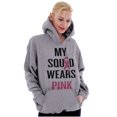 thumbnail image 4 of Breast Cancer BCA My Squad Wears Pink Hoodie Sweatshirt Women Brisco Brands S, 4 of 6