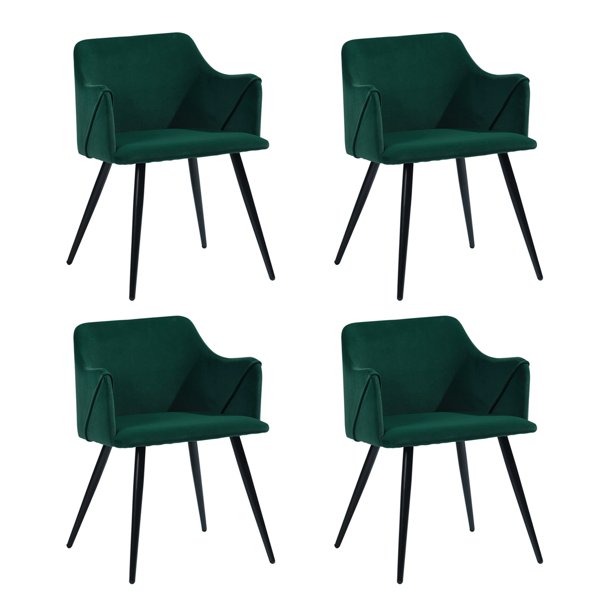 Houseinbox Dining Chairs Set of 4 Velvet Upholstered Dining Room Chairs