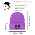 thumbnail image 2 of Roffatide Anime Kirby Skull Caps for Women Men Embroidered Skull Hat Beanie Cap Winter Knit Hat Purple, 2 of 4