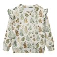 thumbnail image 6 of DISNIMO Leaf Printed Sweatshirt for Toddler Girl Crewneck Pullover Tops Long Sleeve T-Shirts Comfy Pullover Sweatshirt 1-2 Years, 6 of 7