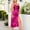 Hot Pink, variant on Sexy Backless Satin Slit Party Dresses for Women Spaghetti Strap Elegant Cowl Neck Cocktail Wedding Guest Dress
