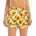 thumbnail image 2 of Balery Modern Elegant Sunflower Pantalones cortos deportivos para mujer con forro y dos bolsillos, elásticos, para entrenamiento, gimnasio, yoga-XX-Large, 2 of 7