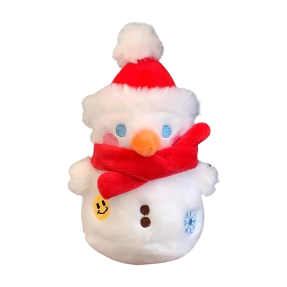 Plush Snowman Penguin Doll With Festive Red And White Design Soft Material For Cuddling And Holiday Decoration Adds Warmth And Cheer To Christmas Celebrations
