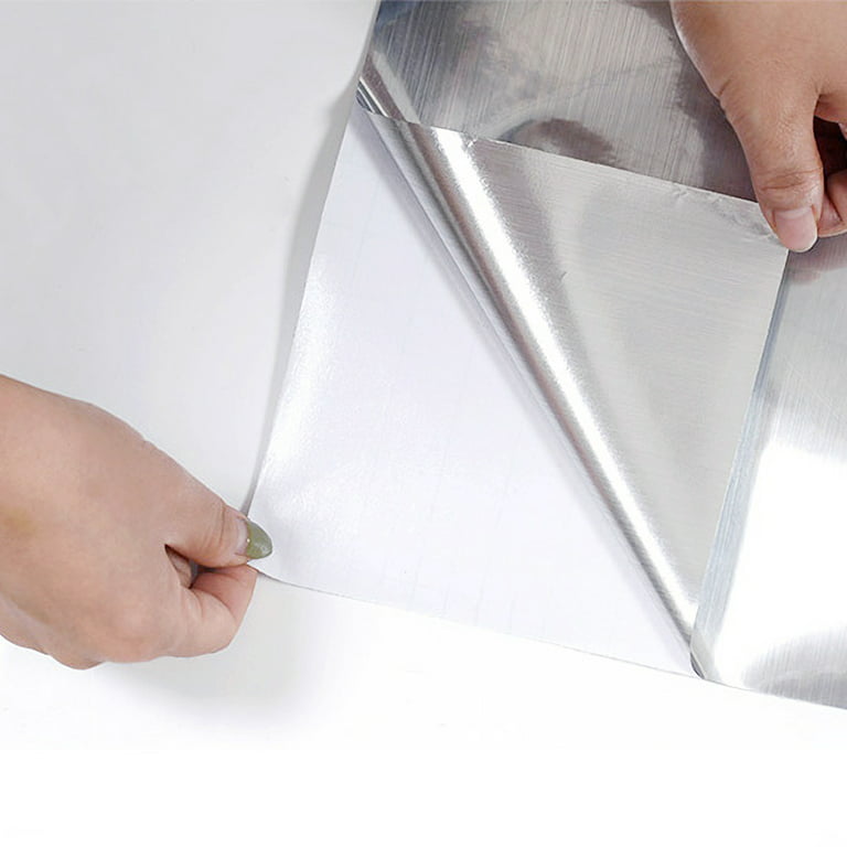 Glossy Silvery Stainless Steel Contact Paper Peelable And - Temu Philippines