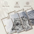 thumbnail image 6 of Elephant Stock Snow Leopard In Blizzard Wall Art - Horizontal Multi Panel Canvas - Living Room Wall Decor - Animal Multi Panel - Blue And Black Decor - 84" x 54", 6 of 8