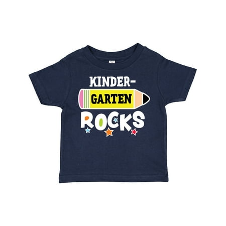 

Inktastic Kindergarten Rocks with Pencil and Stars Gift Toddler Boy or Toddler Girl T-Shirt