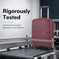 thumbnail image 5 of Travelhouse 3-Piece Hardside Luggage Set - Lightweight Spinner Suitcase with TSA Lock,Wine Red, 5 of 12