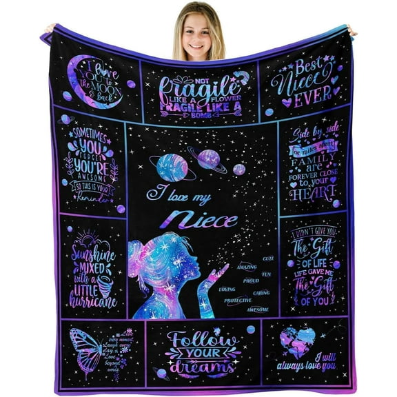 LHSHID Gifts for Niece Blanket Niece Birthday Gifts Niece Gifts from Auntie Niece Gifts from Aunt Niece Blanket from Aunt Birthday Gifts for Niece from Aunt Niece Throw Blanket 30"x40"
