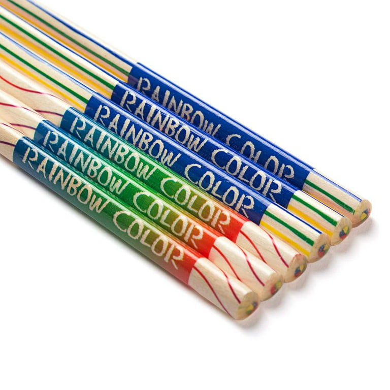 30 Pieces Rainbow Colored Pencils , 4 Color in 1 Rainbow Pencils