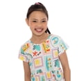 thumbnail image 4 of Minions Girls Allover Print Dress with Short Sleeves, Sizes 4-12, 4 of 8