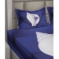 thumbnail image 6 of Ambesonne Exotic Fitted & Top Sheet Set with Shams, Shell with Pearl Ocean, Blue White, 6 of 8