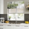 thumbnail image 5 of Sage Green Ombre Valances for Windows, Decorative Rod Pocket Window Valance Curtains, Vintage Shabby Abstract Plaid Art Short Curtain Drapes for Kitchen/Bathroom/Living Room, 2 Panels, 42" W x 12" L, 5 of 8
