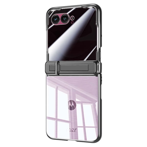 Luxury For Motorola Razr 2026/2025/2024 Ultra Clear Case with Hinge Protection & Built-in Screen Protector, Full Body Protective Shockproof Hard PC Cover For Motorola Razr 2026/2025/2024