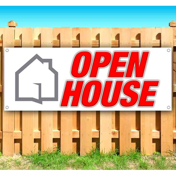 Open House 13 oz Vinyl Banner With Metal Grommets