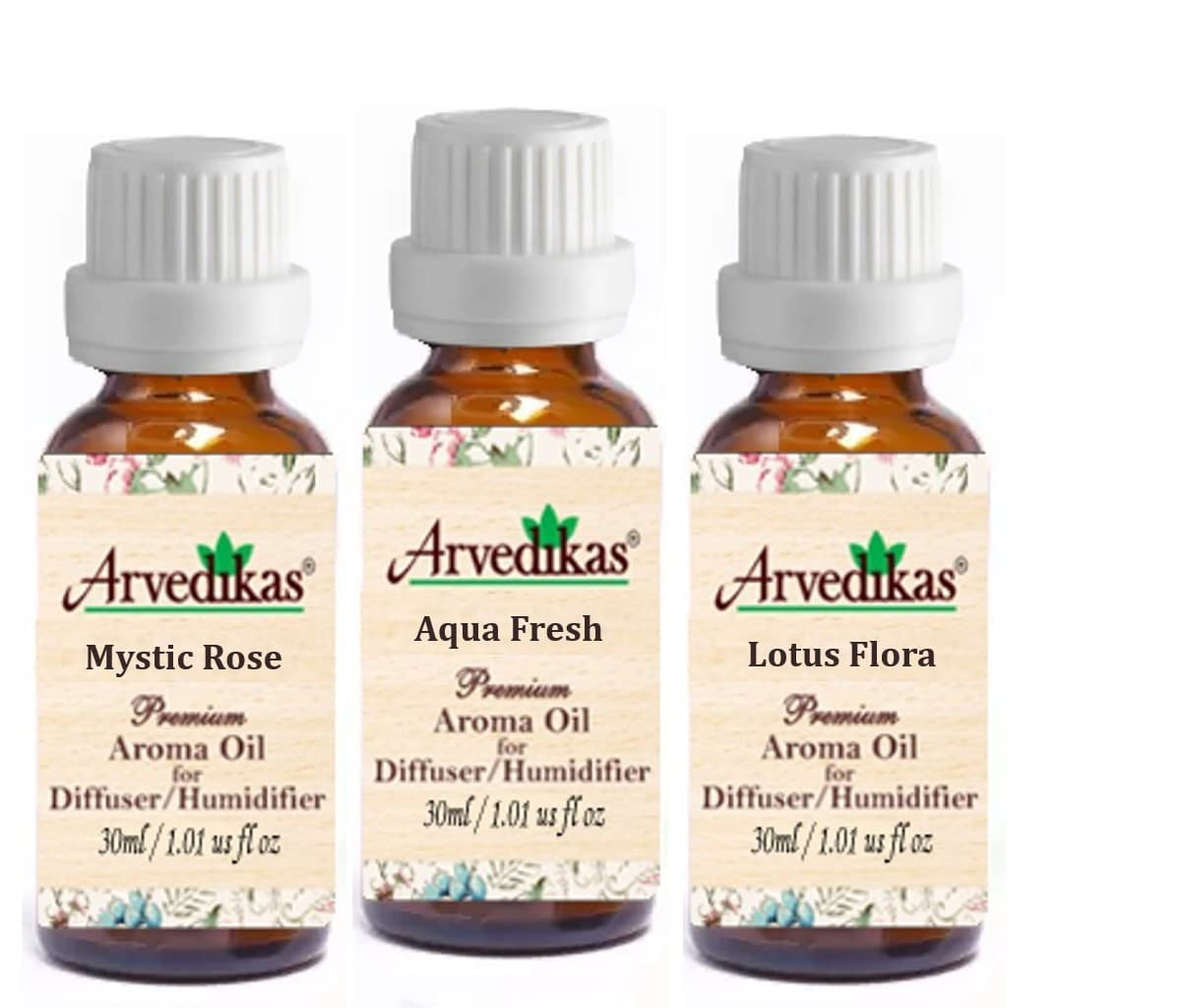 Arvedikas Premium Fragrance Oil for Diffuser/Humidifier | Aroma Oil | Diffuser Oil for Home Fragrance | Electric Diffuser Oil-100ml Each (Lotus 