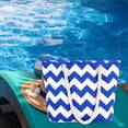 thumbnail image 2 of Xfvqtps Beach Bags for Women Hemp Rope Wavy Stripes Large Capacity Waterproof Sandproof Beach Tote Bag for Women Swim Pool Bag for Travel Vacation Nylon Tote Bag Blue, 2 of 5