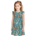 thumbnail image 1 of Balery Cute Conch Camisón de princesa para niñas, pijama de algodón con mangas abullonadas, suave y bonito.-Large, 1 of 6