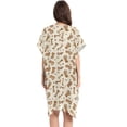thumbnail image 3 of joogoo Women's Brown Footprints and Bones Beach Cover Up Kimono Swimsuit Summer Cardigan Swimwear S, 3 of 6