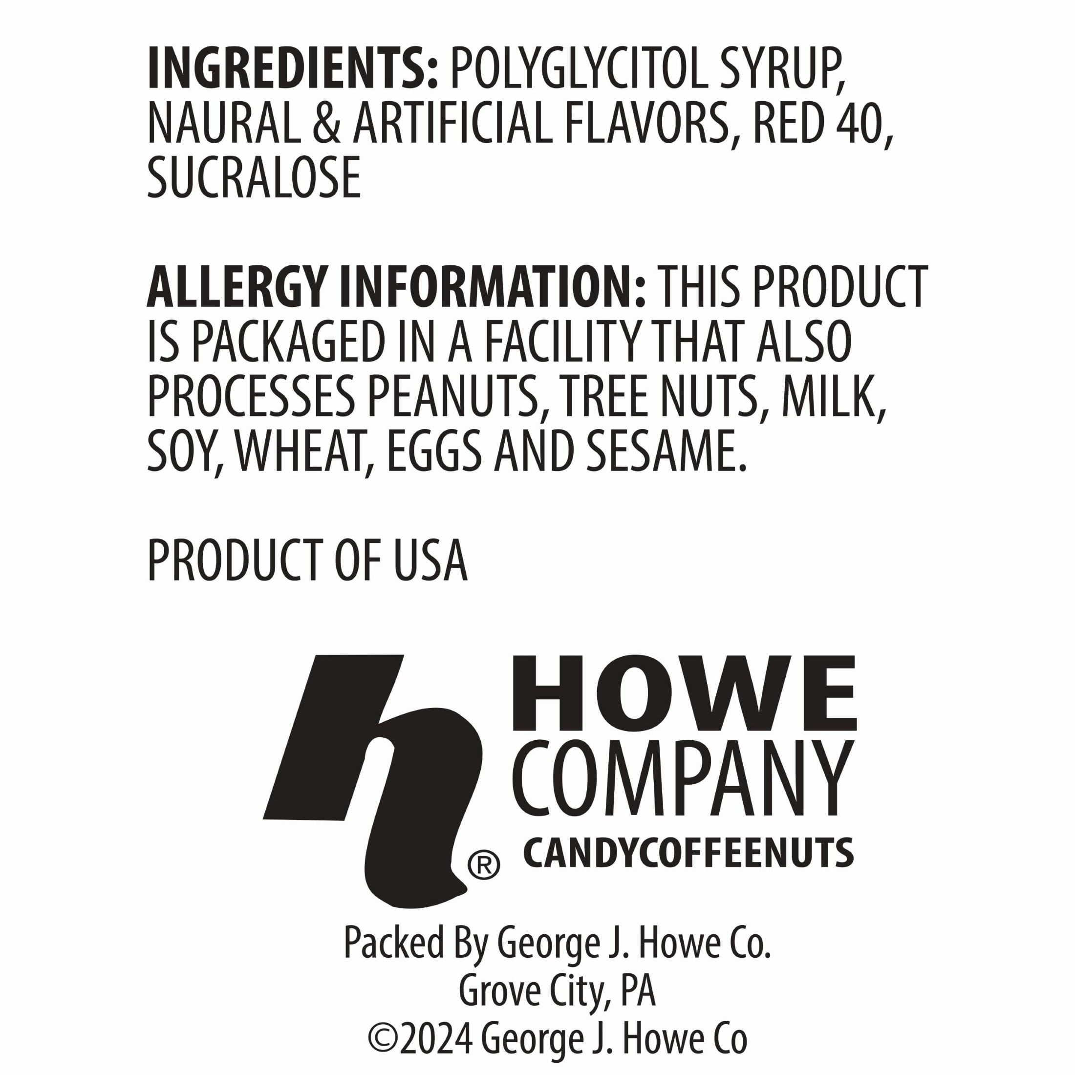 Howe Sugar Free Cinnamon Buttons Hard Candy, 5 oz, Bag