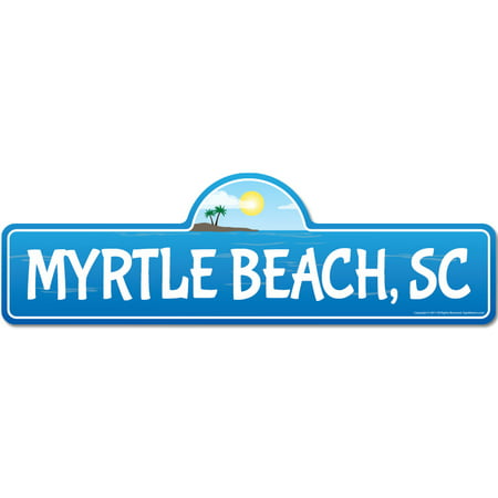 Myrtle, SC South Carolina Beach Street Sign | Indoor/Outdoor | Surfer, Ocean Lover, Décor For Beach House, Garages, Living Rooms, Bedroom | Signmission Personalized