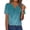 Gradient-Blue, variant on Womens Blouses Dressy Casual Tops Summer Short Sleeve V Neck Shirts Business Work Blouses