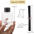 thumbnail image 3 of Agidea 4PCS Glass Diffuser Bottles, Refillable Square Shape With 20pcs Reeds Sticks, Black Caps & Funnel, 3.3" High 100ml 3.52 fl oz. Jars for Home Oil Fragrance Decoration, 3 of 6