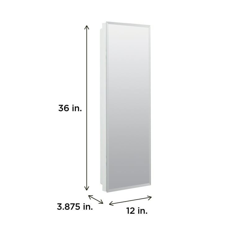 American Pride Beveled Mirror Medicine Cabinet 12 x 36 in