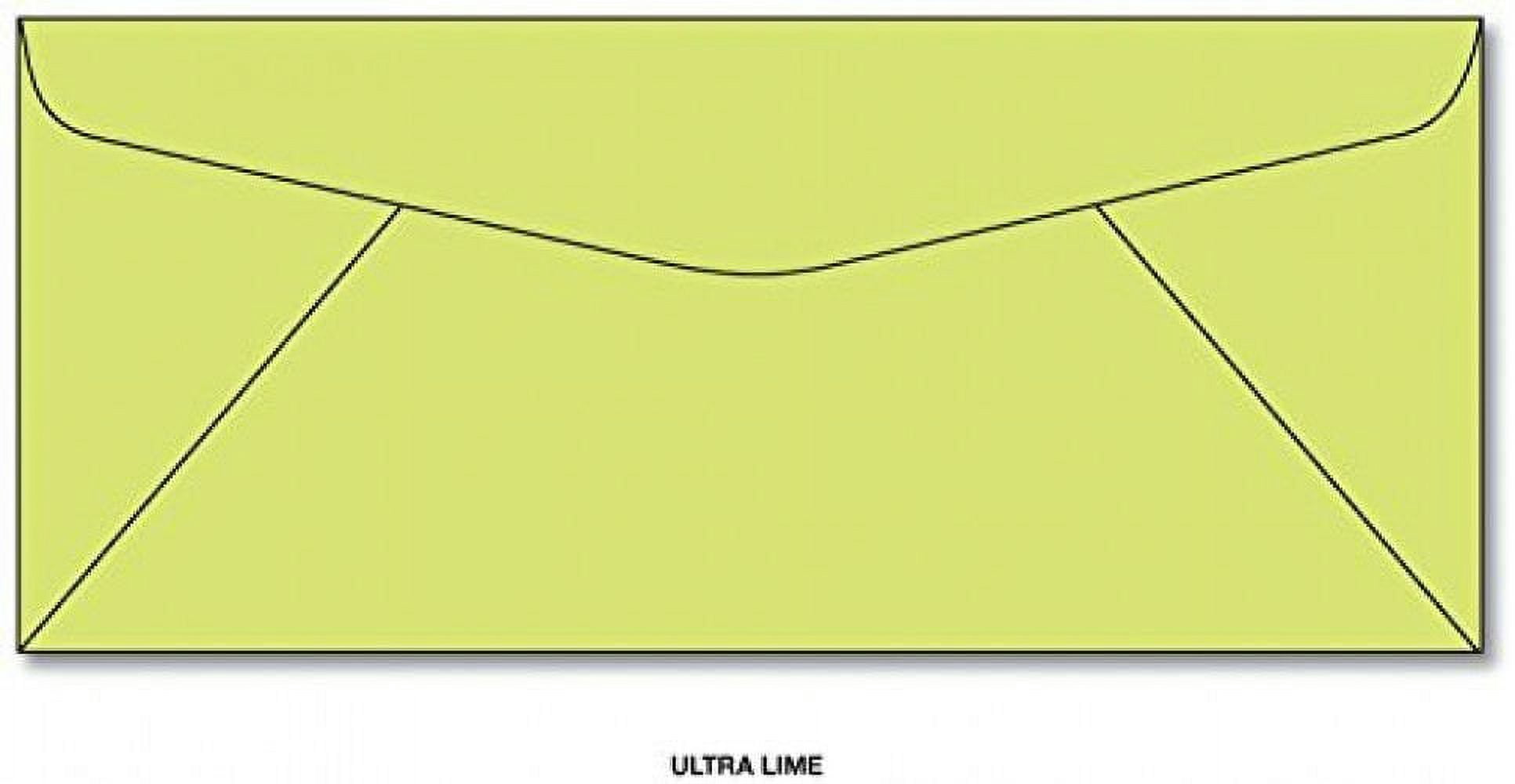 100 Ultra Lime #10 Envelopes - 9.5" x 4.125" - Standard Flap - EnvelopesOn Brand Envelopes