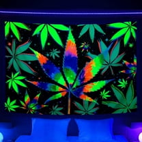 Blacklight Trippy UV Reactive Tapestry, Psychedelic Tapestry Cool Colourful Tie Dyed Small Black Light Tapestries for Mens Bedroom Living Room Dorm 60X40IN