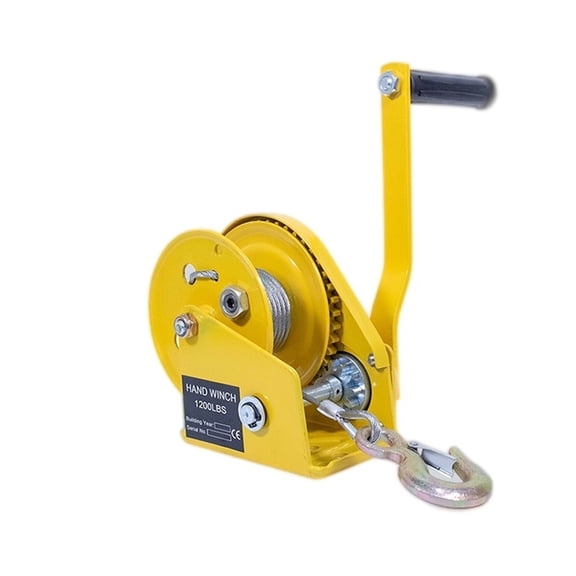 1200 Pounds 30m Wirerope Hand Operated Winch, Small Portable Winch Manual Traction Hoist Winch Crane Bidirectional Self-locking ,Easy Installation