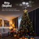 thumbnail image 5 of Proyector de árbol de Navidad con forma de estrella, adornos para árboles LED 3D, giratorio, iluminado, decoración para árbol de Navidad para interiores y exteriores, árbol de Navidad, dorado (estrella) oso de fresa Electrónica, 5 of 5