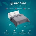 thumbnail image 2 of Sleepgram Supima 400 Thread Count Cotton Duvet Cover, Queen, Grey Stone, 2 of 8