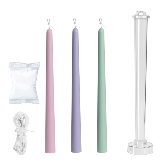 Molde para velas Ruiao Classic, alto, cónico, plástico transparente, 26 cm