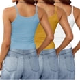 thumbnail image 4 of cfhntfmh 3pc Camisole Tops for Women Ribbed Scoop Neck Skinny Cami Shirts Summer Stretch Knit Sleeveless Crop Blouses, 4 of 6