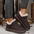 thumbnail image 6 of Women’s Waterproof Ankle Moccasin Boots with Anti-Slip Thick Sole for Indoor Warm Snow Use - Suede Slippers for Bedroom, 6 of 7
