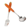 thumbnail image 3 of MasteelfCA 2Pcs Baby Tableware Stainless Steel Fork Spoon Portable Infant Tableware, 3 of 7