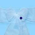 thumbnail image 3 of mds Pack of 10 Organza Chair Sash Bow Sashes for Wedding Decoration White, 3 of 7